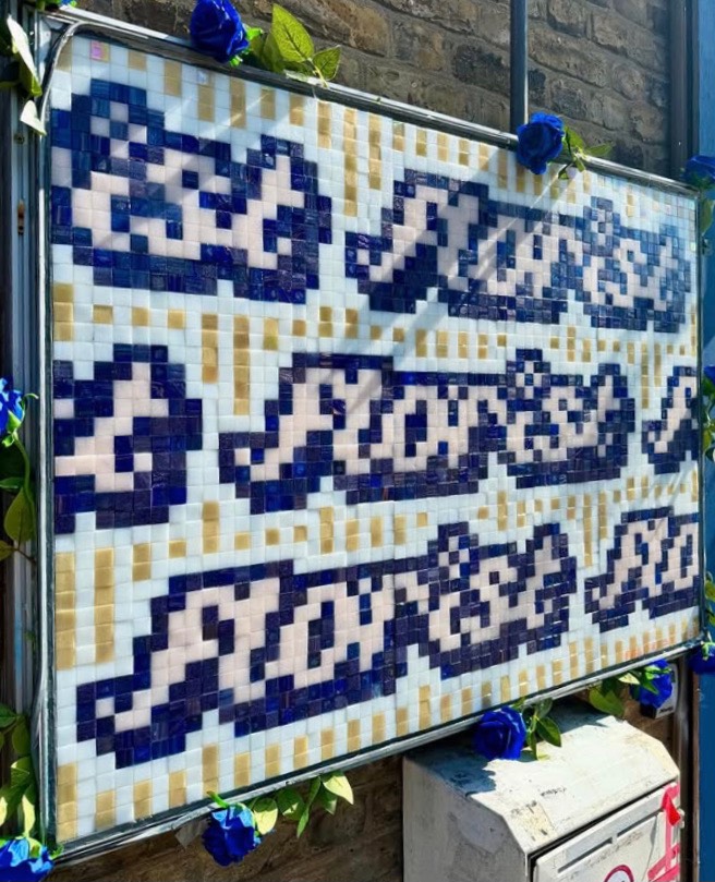 Regent's Row / Broadway Market Hackney mosaic artwork in London