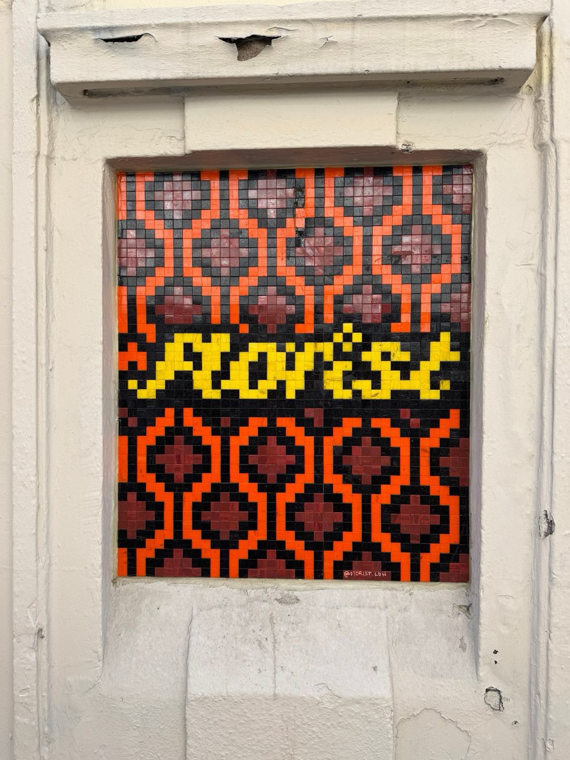 Providence Place / Side of 'Screen on the Green / Upper Street N1 mosaic artwork in London