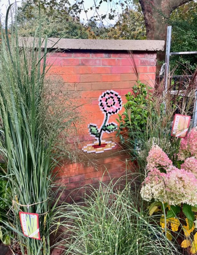 Columbia Road, Opposite The Birdcage Pub mosaic artwork in London