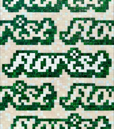 Green, Light Pink & White